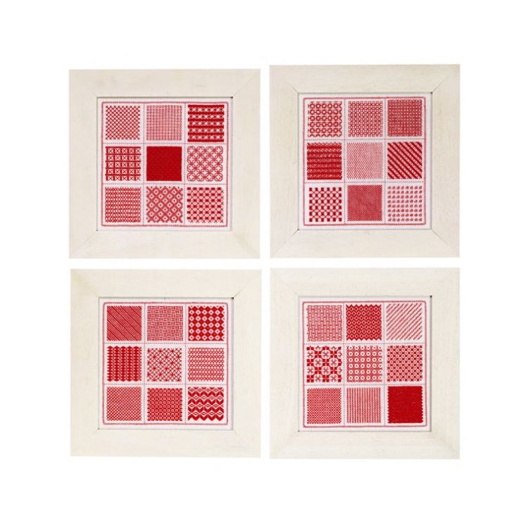 39-1400 Красный сэмплер. Набор для вышивания крестом PERMIN - 1