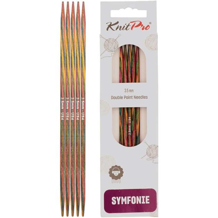 20131 Спицы носочные Symfonie Wood KnitPro, 10 см, 3.50 мм - 1