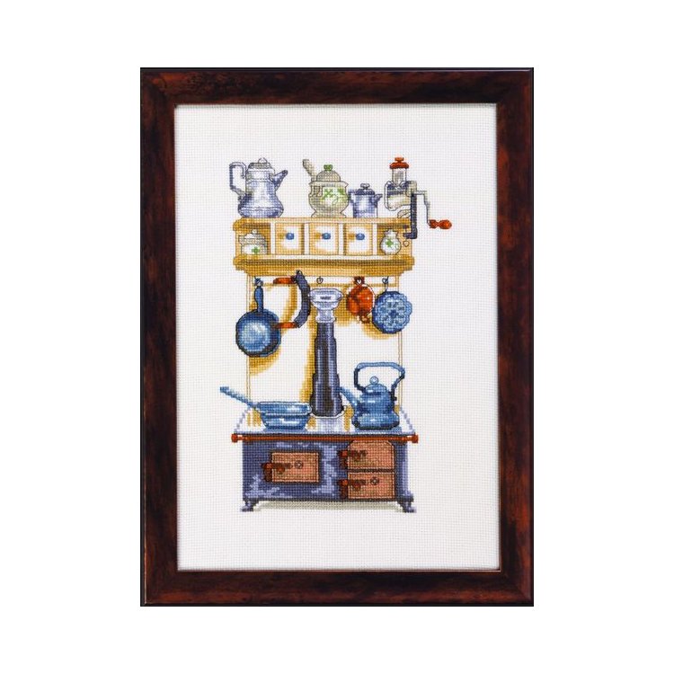 12-2142 Кухонный Шкаф Серый. Набор для вышивания крестом PERMIN - 1 12-2142 Кухонный Шкаф Серый. Набор для вышивания крестом PERMIN - 1