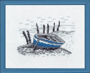 13-9116 Лодка (Boat. Набір для вишивання хрестом PERMIN - 1