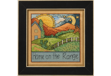 вишивка гладдю ST152414 Будинок у полі. Набір для вишивки в змішаній техниці Mill Hill