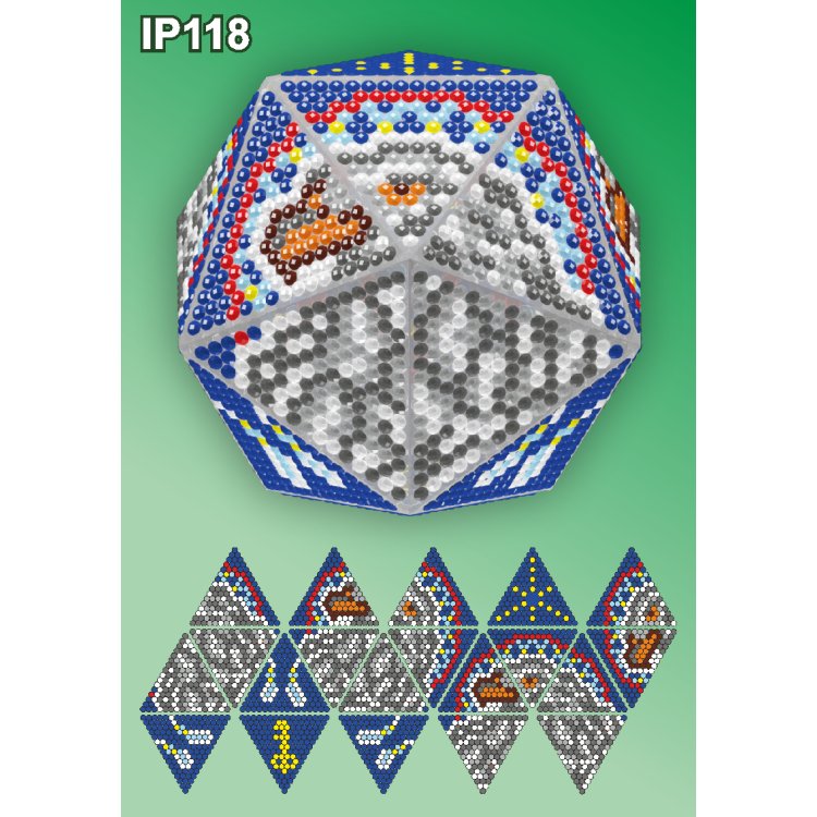 IP118 Новорічна куля Орел. Ловець снів. Набір алмазної вишивки ТМ Вдохновение - 1