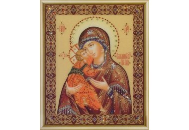 алмазна вишивка КС-054 ​​Ікона Божої Матері Володимирська Набір картина стразами