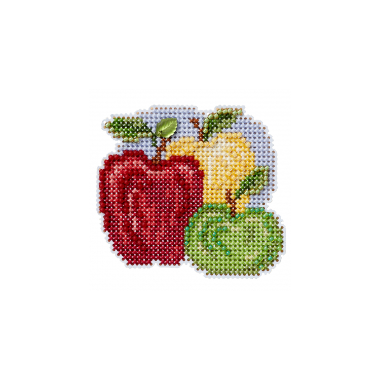 MH182421 Яблочное трио. Набор для вышивки в смешанной технике Mill Hill - 1