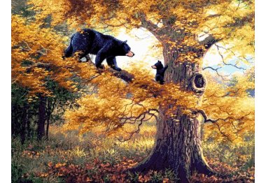  43-4880-М Ведмеді на дереві. Набір для вишивання бісером ТМ Токарєва А.