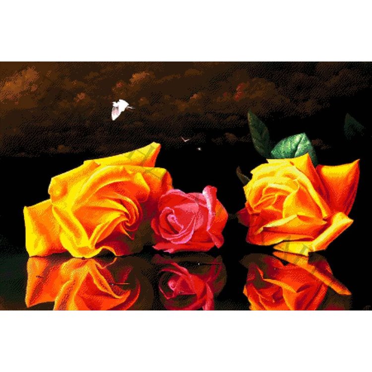 40-4510-НН Натюрморт з трояндами. Набір для вишивання бісером ТМ Токарєва А. - 1