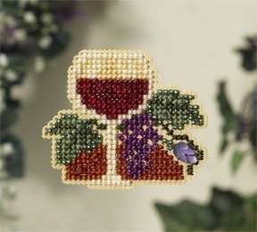 MH187102 Бокал для вина. Набір для вишивки в змішаній техниці Mill Hill - 1