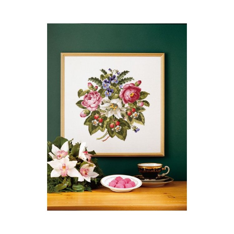 70-4145 Квіти. Набір для вишивання хрестом PERMIN - 1 70-4145 Квіти. Набір для вишивання хрестом PERMIN - 1