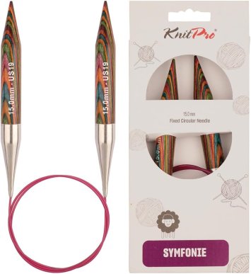 21393 Спиці кругові Symfonie Wood KnitPro, 150 см, 15.00 мм - 1