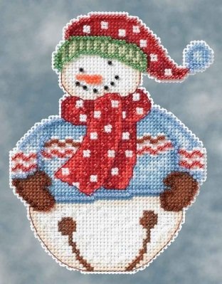 DM204101 Сніговик. Набір для вишивки в змішаній техніці Mill Hill - 1