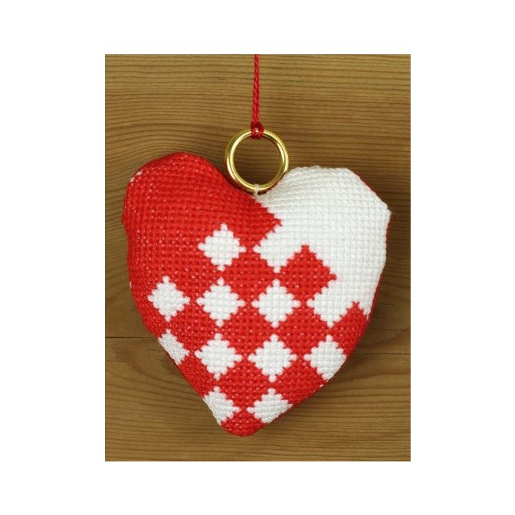 01-6250 Сплетенное сердце. Набор для вышивания крестом PERMIN - 1