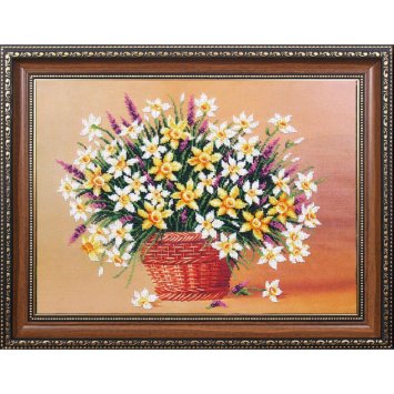 Б-282 Нарциссы. Набор для вышивки бисером - 1 Б-282 Нарциссы. Набор для вышивки бисером - 1