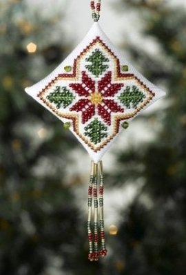 MH228305 Пуансеттия. Набор для вышивки в смешанной технике Mill Hill - 1