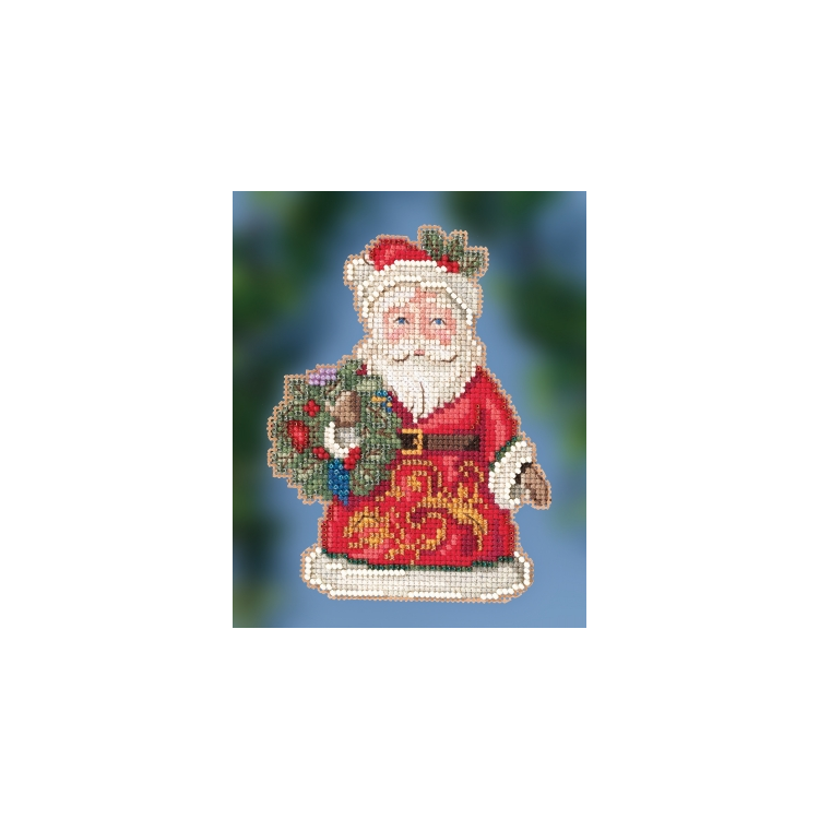 JS202014 Санта зимних пожеланий. Набор для вышивки в смешанной технике Mill Hill - 1