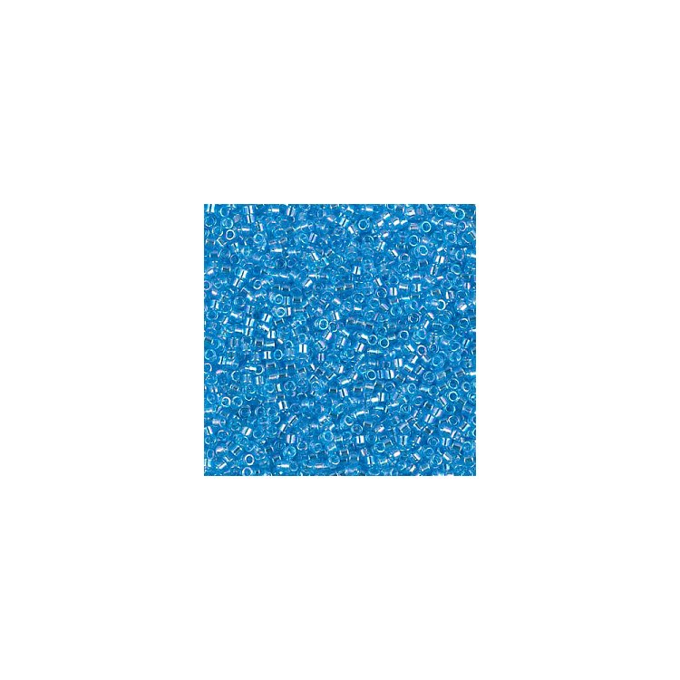 DB-1249 Бисер Miyuki Delica Beads 11/0 (прозрачный радужный, голубой) - 1