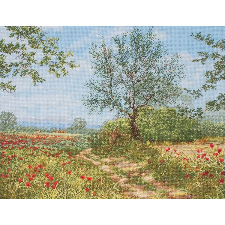 4607 Дорога из маков. Набор для вышивки крестом Classic Design - 1