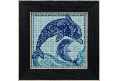 вышивка гладью MH172213 Дельфины. Набор для вышивки в смешанной технике Mill Hill