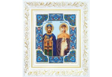 наборы для вышивания бисером Б-1185 Икона святых благоверных князя Петра и княгини Февронии Набор для вышивки бисером
