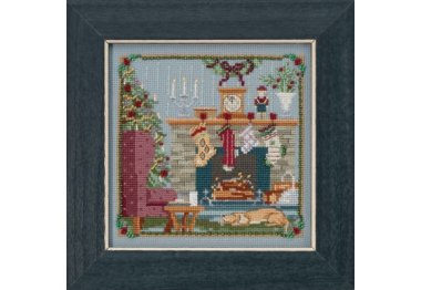 вышивка гладью MH171831 Повесили чулочки. Набор для вышивки в смешанной технике Mill Hill