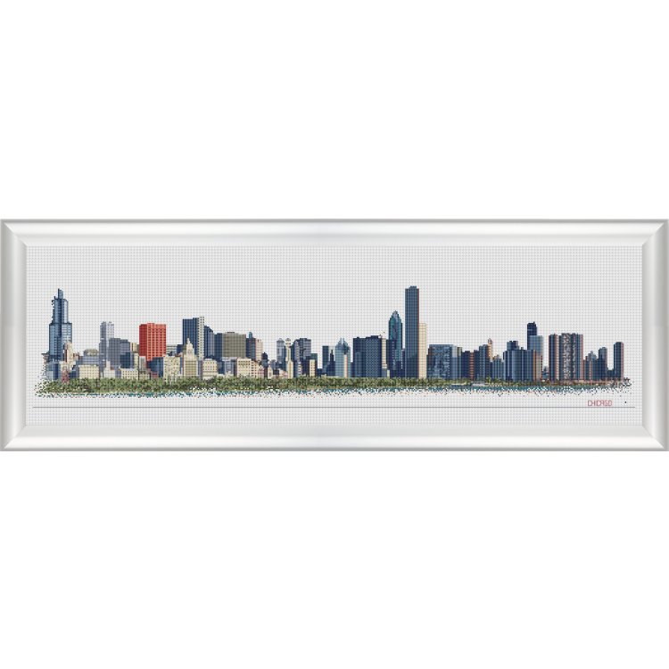 603A Skyline Chicago Aida. Набір для вишивки хрестом Thea Gouverneur - 1