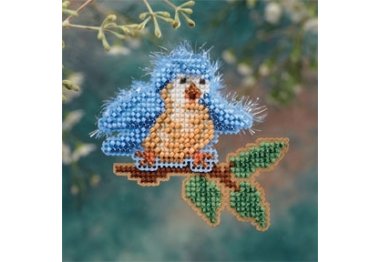 вышивка гладью MH186102 Папа папа птичка. Набор для вышивки в смешанной технике Mill Hill