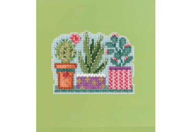 вишивка гладдю MH182212 Сукуленти. Набір для вишивки в змішаній техниці Mill Hill