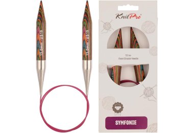 спиці для в'язання 21363 Спиці кругові Symfonie Wood KnitPro, 100 см, 15.00 мм