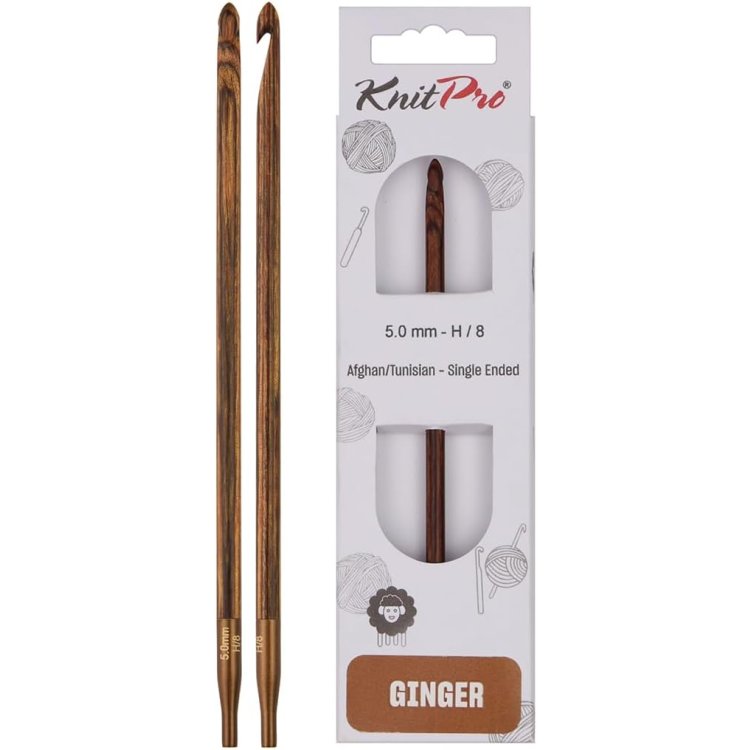 31265 Крючок односторонній туніський з`ємний Ginger KnitPro, 5.00 мм - 1