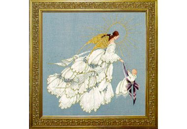  LL52 Angel of Mercy 2 // Ангел Милосердя 2. Схема для вишивки хрестиком на папері Lavender & Lace