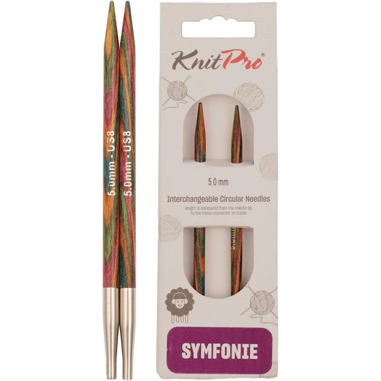 20405 Спицы съемные Symfonie Wood KnitPro, 5.00 мм - 1