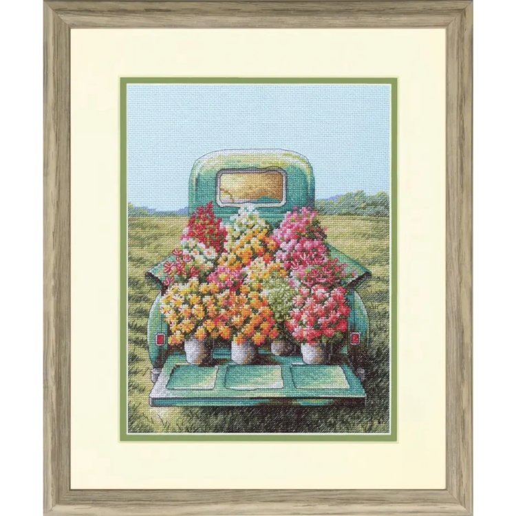 70-35440 Набор для вышивания крестом &quot;Flowers For Sale&quot; &quot;Цветы на продажу&quot; DIMENSIONS - 1
