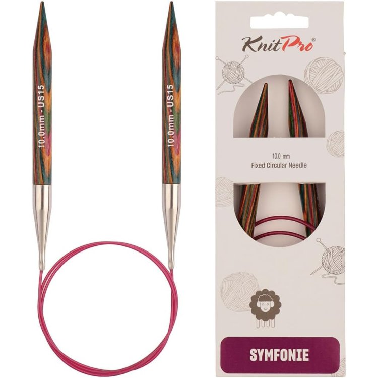 21361 Спицы круговые Symfonie Wood KnitPro, 100 см, 10.00 мм - 1