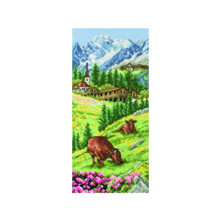 Альпийский пейзаж. Набор для вышивки крестом арт. PCE0811 - 1