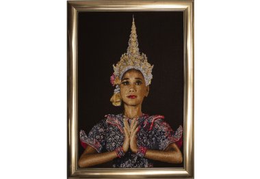  599.05 Thai Lady Black Aida. Набор для вышивки крестом Thea Gouverneur