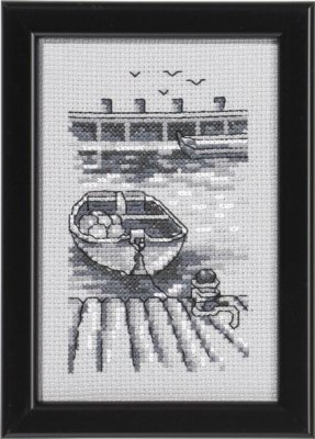 13-8377 Човен (Boat. Набір для вишивання хрестом PERMIN - 1 13-8377 Човен (Boat. Набір для вишивання хрестом PERMIN - 1