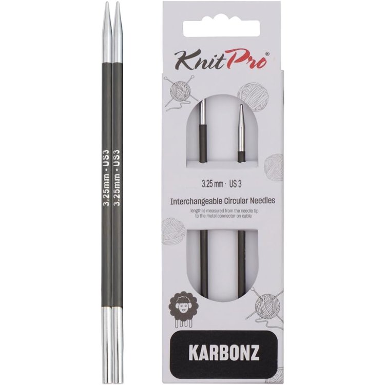 41302 Спицы съемные Karbonz KnitPro 3.25 мм - 1 41302 Спицы съемные Karbonz KnitPro 3.25 мм - 1